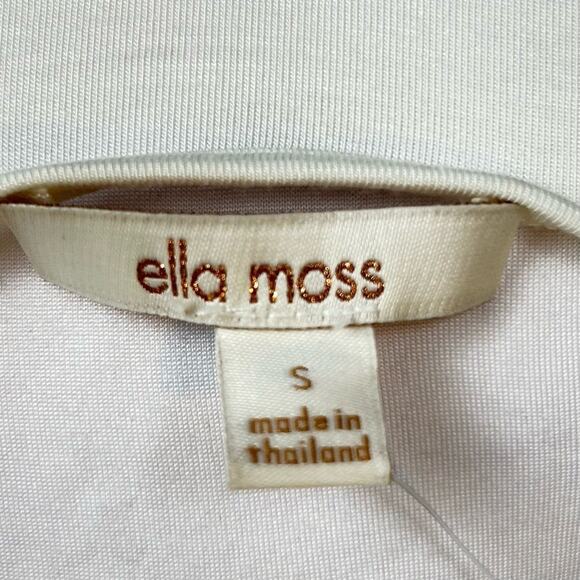 🆕 Ella Moss Drape Top Womens Size S Ivory Soft Viscose Blend Luxurious Y2K NWT - Picture 7 of 9